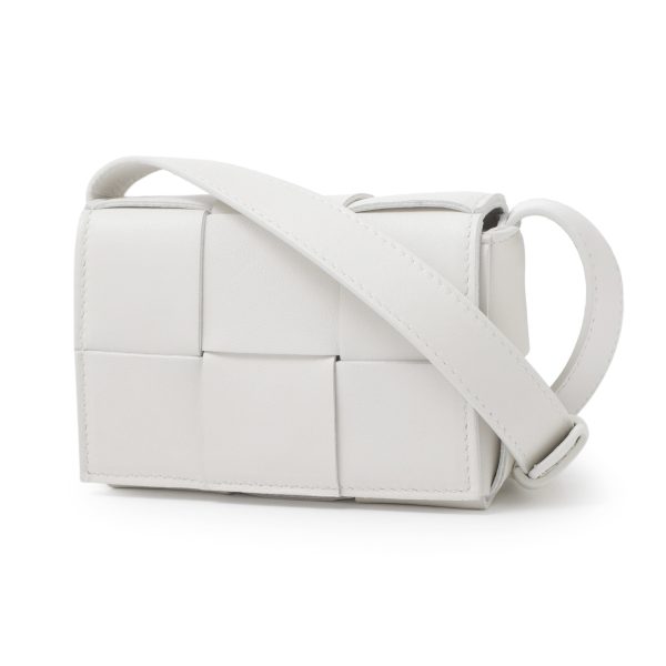 68 vmay1 b 99 wk301 Bottega Veneta Candy Cassette Crossbody Bag White