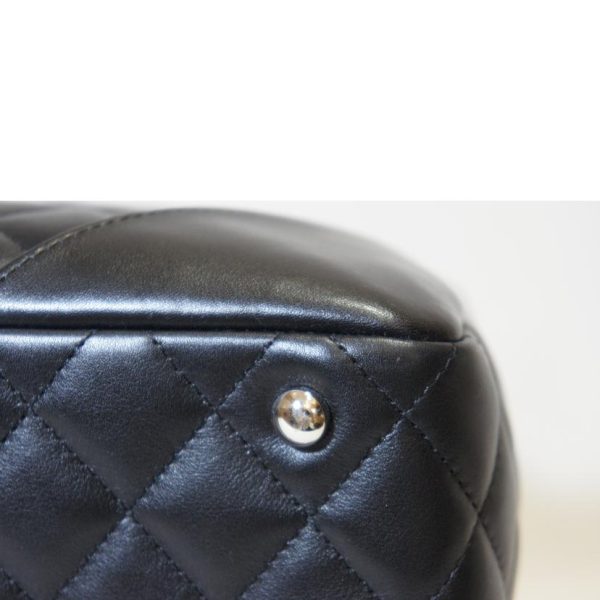 68051 9 Chanel Cambon Line Matelasse Shoulder Bag Black