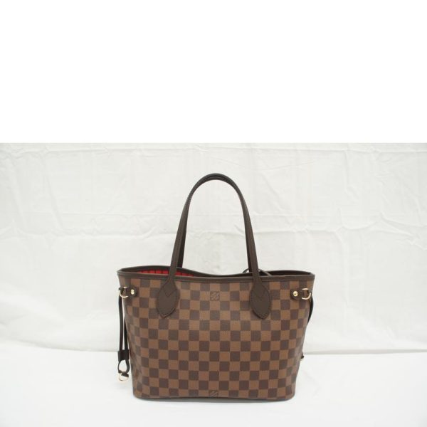 68818 2 Louis Vuitton Neverfull PM Dami Ebene Handbag Brown