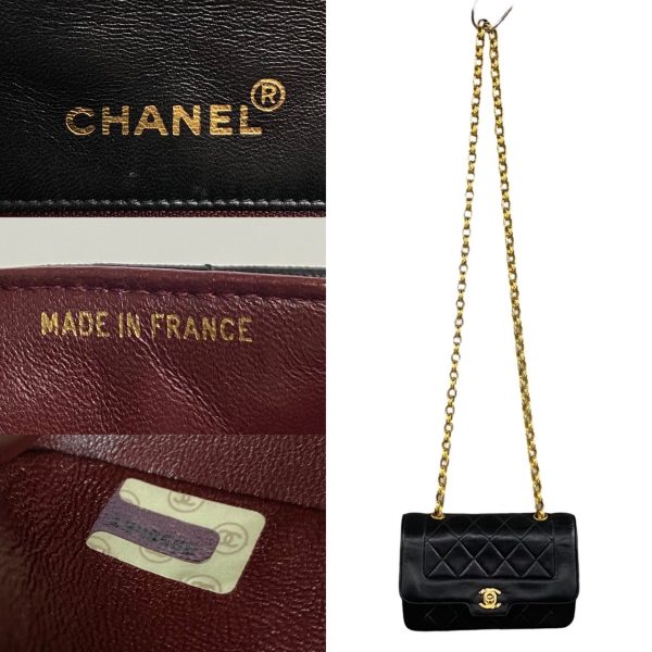 6sba wz348409 3 Chanel Diana Lambskin Chain Shoulder Bag Black