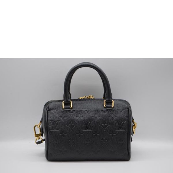 70021 2 Louis Vuitton Bandouliere Empriente 20 Speedy Bag Noir