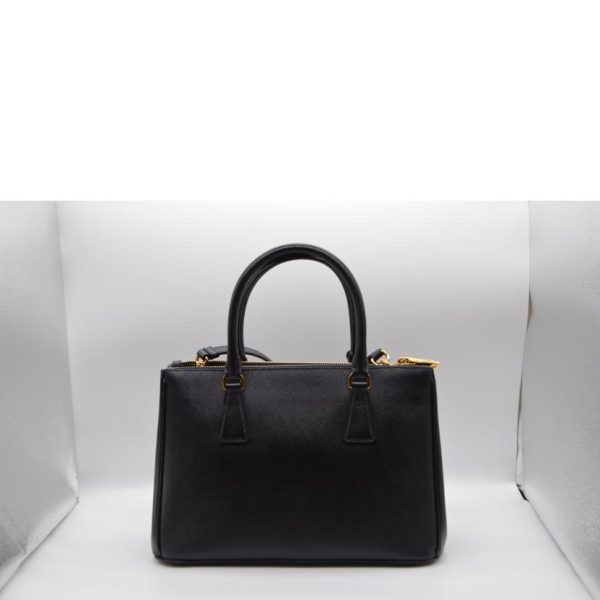 70533 2 Prada Galleria Sapphire Norx Leather Handbag Black