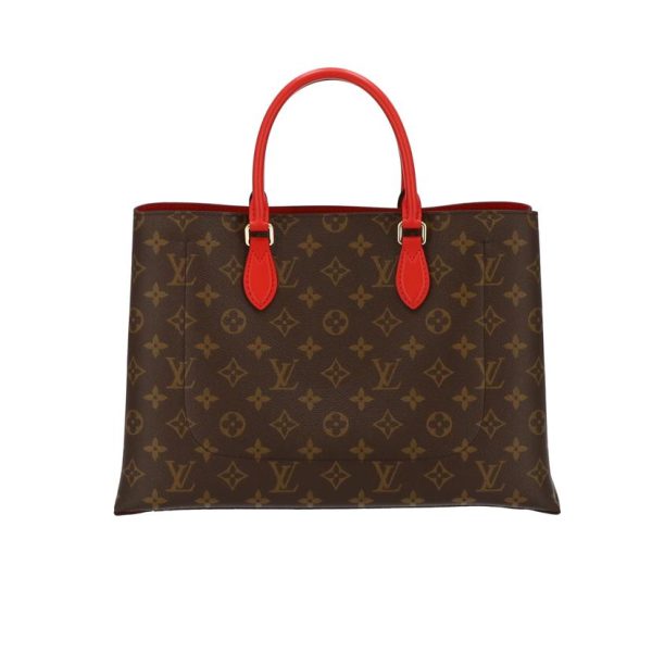 70825 2 Louis Vuitton Coquelicot Monogram Flower Tote Bag Brown