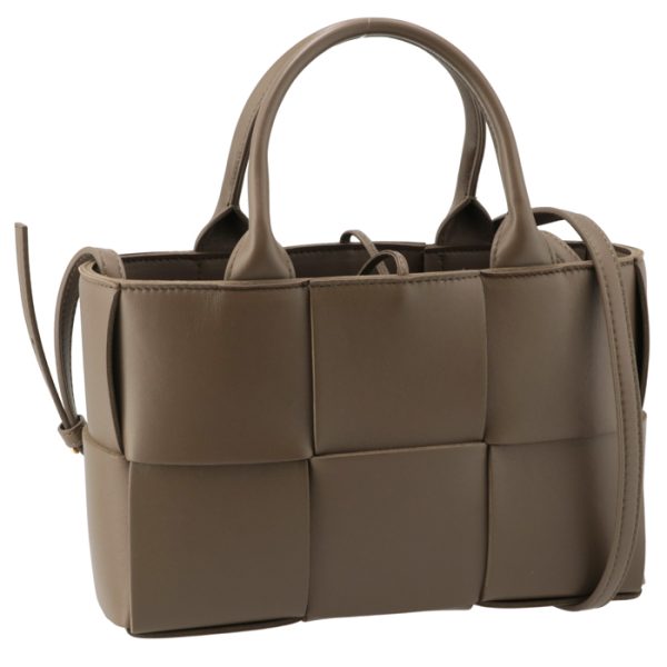 709337vcqc22560 Bottega Veneta Tote Bag Mini Arco Taupe Gray