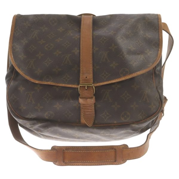 7124e030027 2 Louis Vuitton Saumur Shoulder Bag Canvas Brown