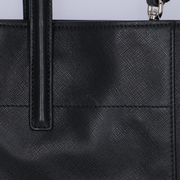 71260 7 Prada Saffiano Handbag Black