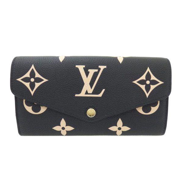 71597 1 Louis Vuitton Portefeuil Sarah Monogram Empreinte Bicolor