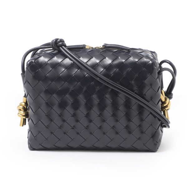 717520 v2gv104 Bottega Veneta Small Loop Crossbody Bag Black