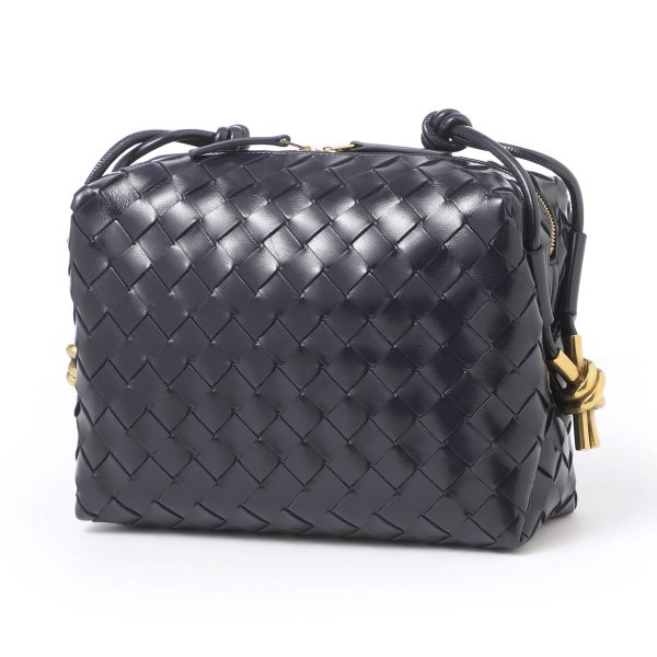 717520 v2gv105 Bottega Veneta Small Loop Crossbody Bag Black