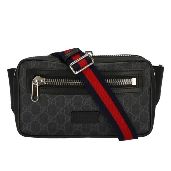 71758 1 Gucci Soft GG Supreme Small Canvas Belt Bag Black