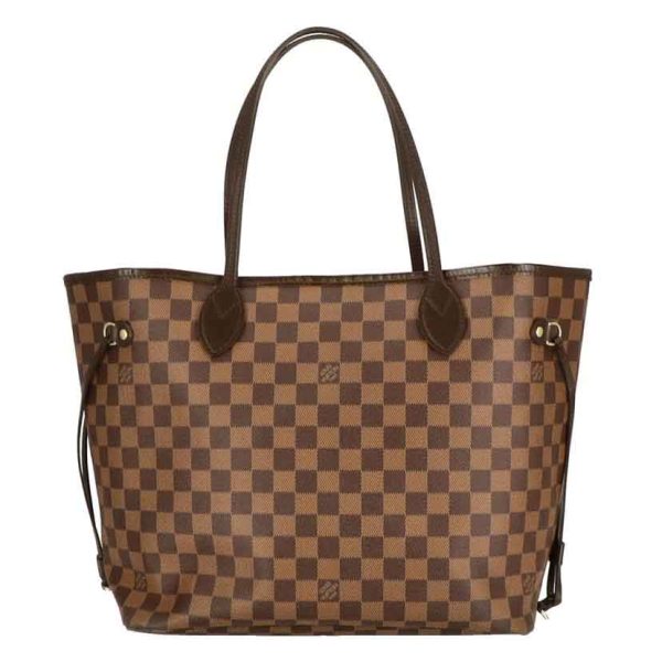 71847 1 Louis Vuitton Neverfull MM Damier Ebene Handbag Brown