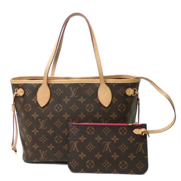 71980 1 Louis Vuitton Neverfull PM Monogram Handbag Brown