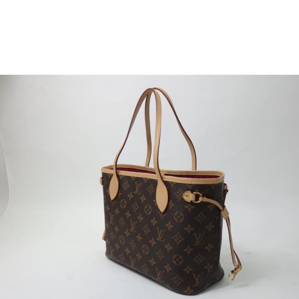 71980 3 Louis Vuitton Neverfull PM Monogram Handbag Brown