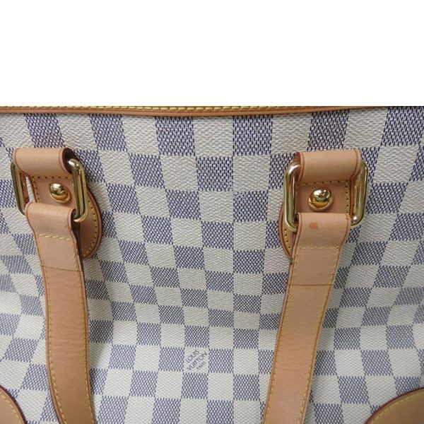 72031 9 Louis Vuitton Hampstead Damier Azur Bag White