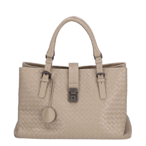 72035 1 Bottega Intre Leather Tote Bag Brown