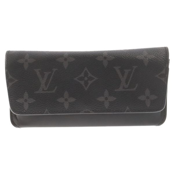 7224e140006 1 LOUIS VUITTON Etuit Lunette Woody Glasses Case Canvas Black