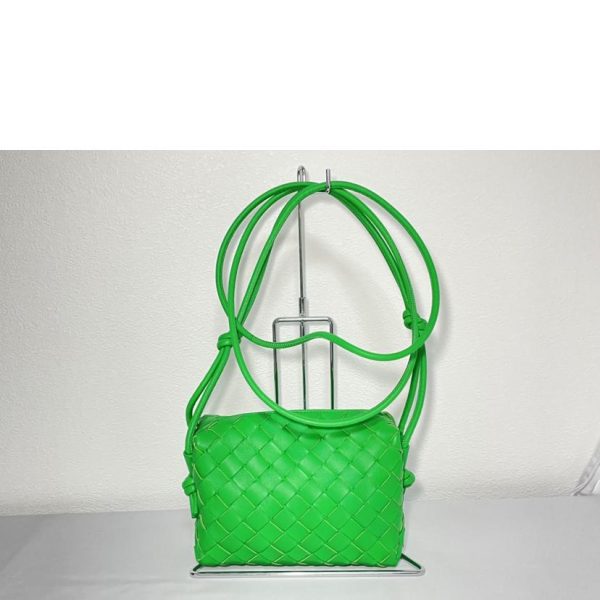 72592 2 Bottega Veneta Intrecciato Shoulder Bag Green