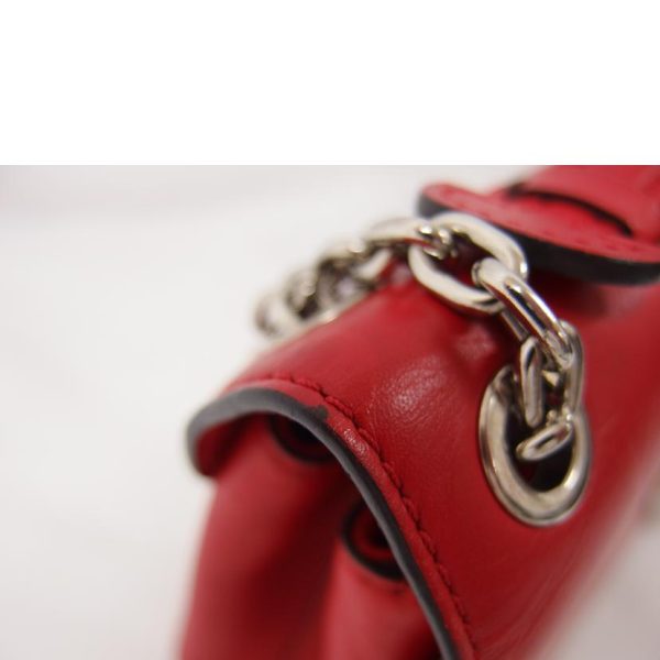 72946 12 Louis Vuitton Very Chain Bag Monogram Leather Ruby Red