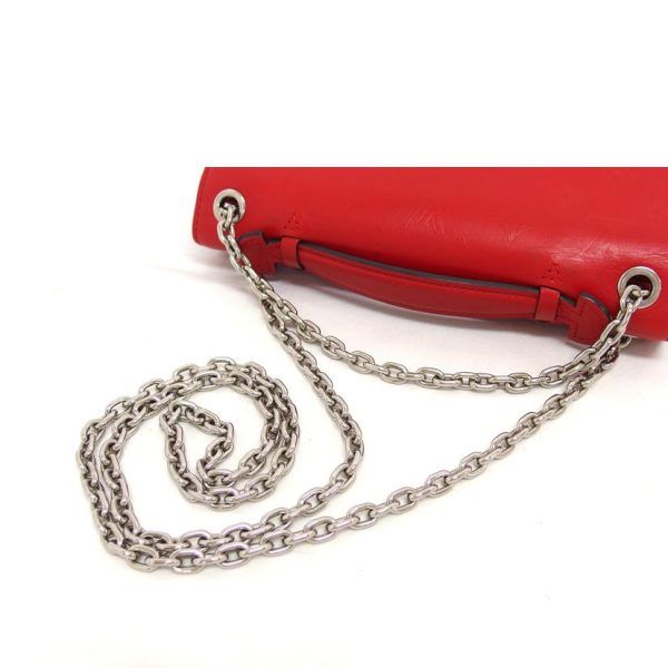 72946 4 Louis Vuitton Very Chain Bag Monogram Leather Ruby Red