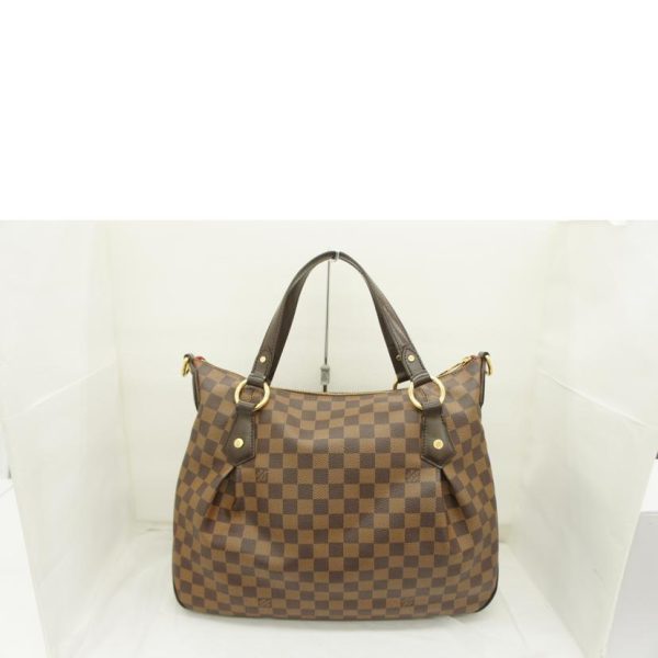 73219 2 Louis Vuitton Evora MM Damier Ebene Handbag Brown