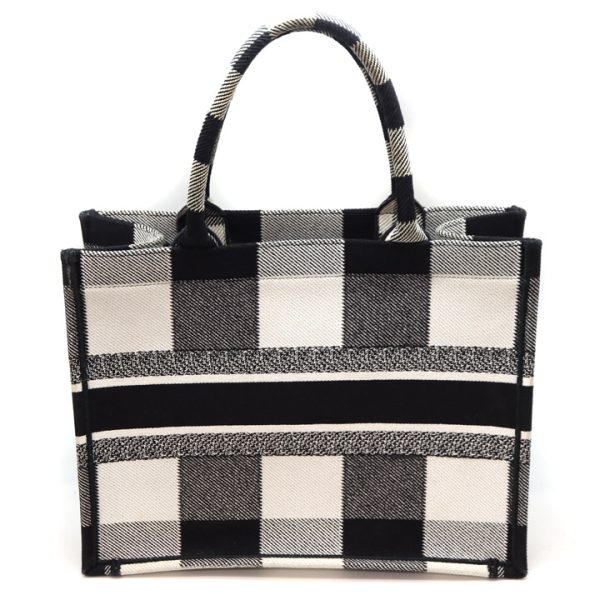 7332 2 Christian Dior Book Tote Bag Black White