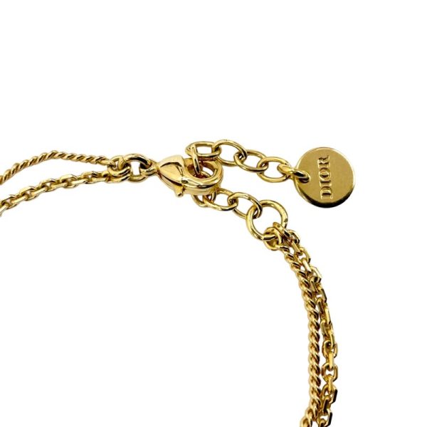 7379 3 Christian Dior CD Logo Heart 2 Row Bracelet Gold