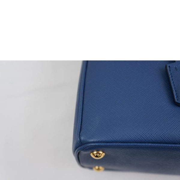 73973 11 Prada Saffiano 2WAY Hand Bag Blue