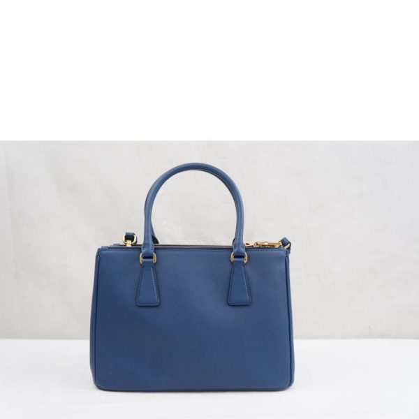 73973 2 Prada Saffiano 2WAY Hand Bag Blue