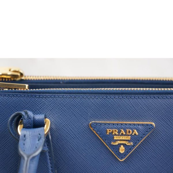 73973 9 Prada Saffiano 2WAY Hand Bag Blue