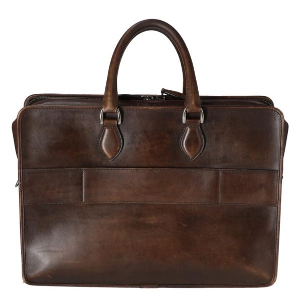 74084 2 Berluti Calligraphy Dujour Briefcase Brown