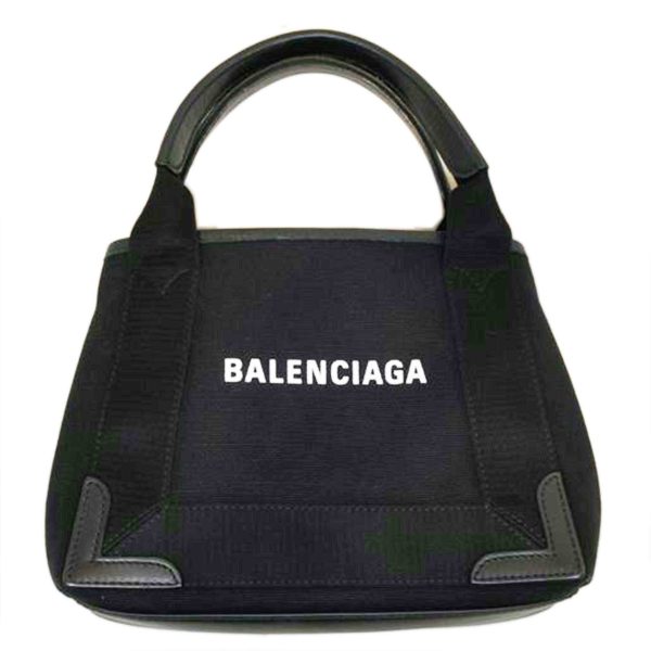 74377 1 Balenciaga Navy Cabas Canvas Tote Bag Blue