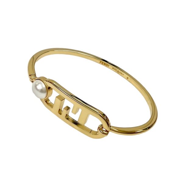 7450 0 Fendi Orlock Pearl Bangle Gold