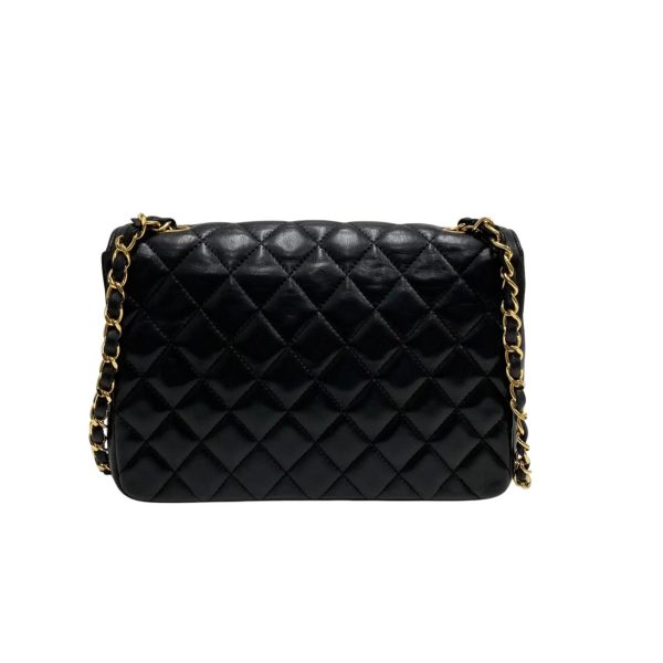 745g745 22510 5 Chanel Matelasse Coco Mark Turnlock Lambskin Shoulder Bag Black