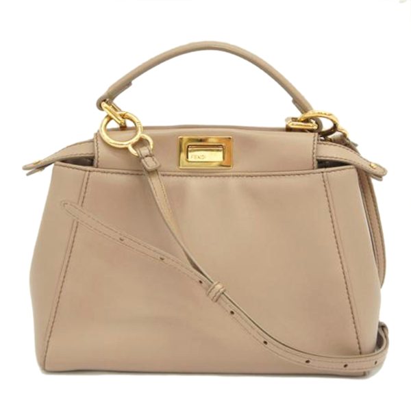 74676 1 Mini Peekaboo 2Way Shoulder Bag Creme