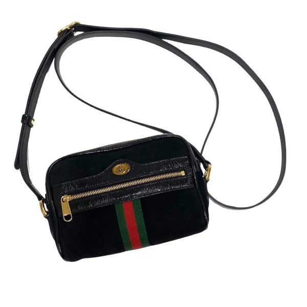 746g745 19337 1 Gucci Ophidia GG Logo Mini Shoulder Bag Pochette Black