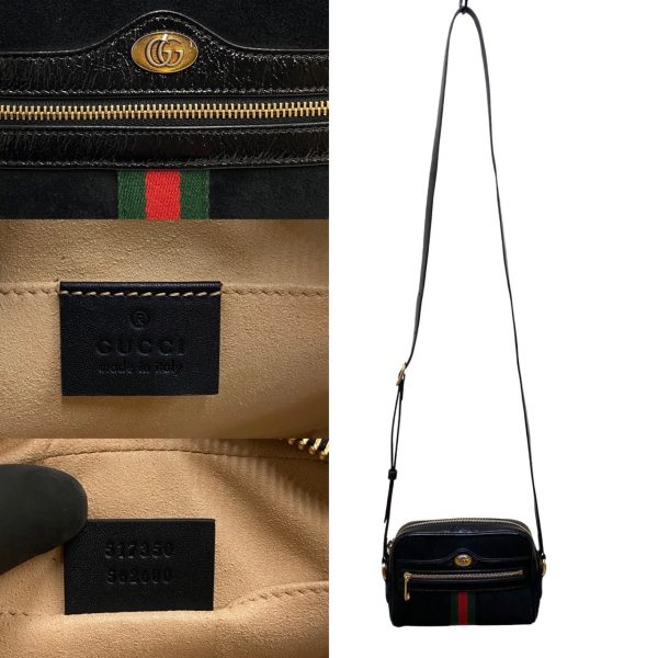 746g745 19337 3 Gucci Ophidia GG Logo Mini Shoulder Bag Pochette Black