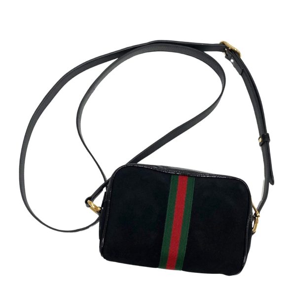 746g745 19337 4 Gucci Ophidia GG Logo Mini Shoulder Bag Pochette Black