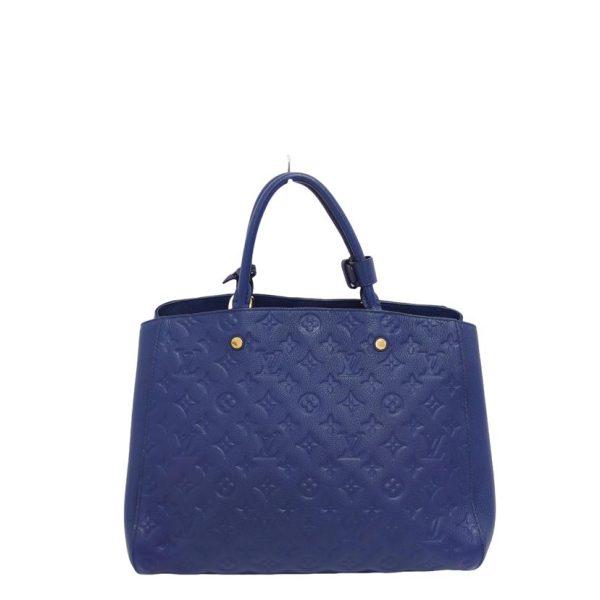 74919 2 Louis Vuitton Montaigne GM Monogram Handbag Blue