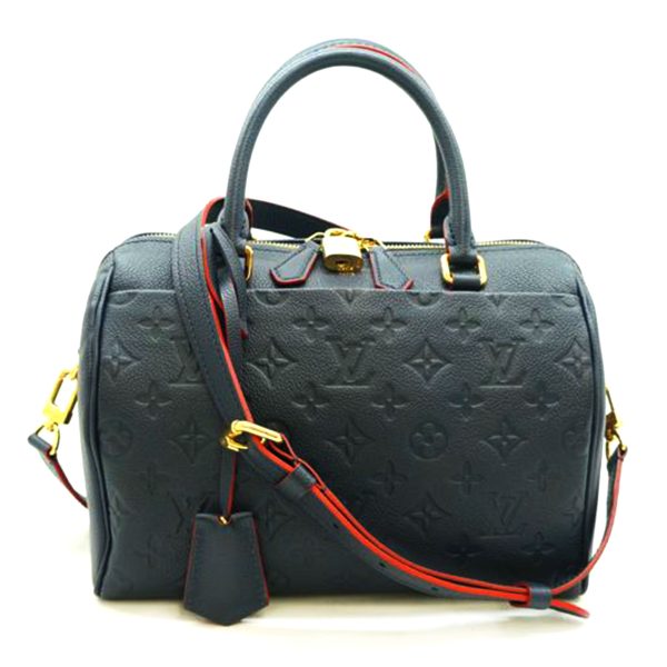 74966 1 Louis Vuitton Speedy Bandouliere 25 Enpreinte Marine Rouge