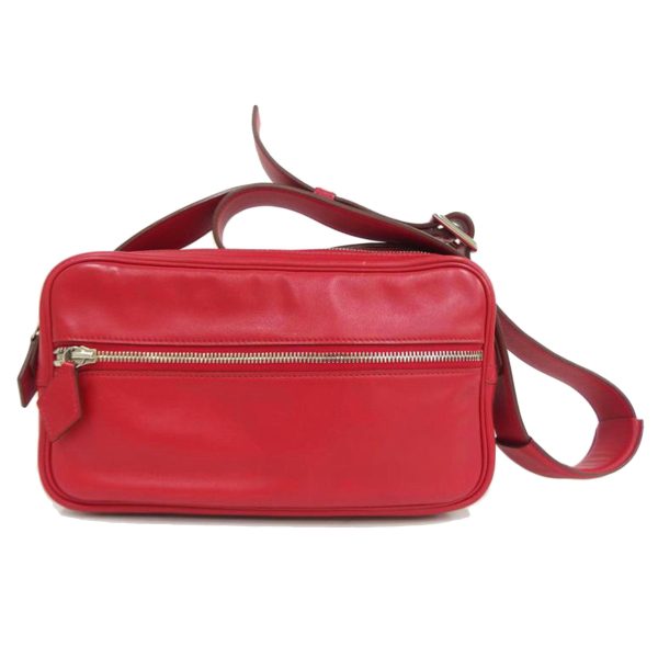 75069 1 Hermes Van Quatre PM Leather Shoulder Bag Red