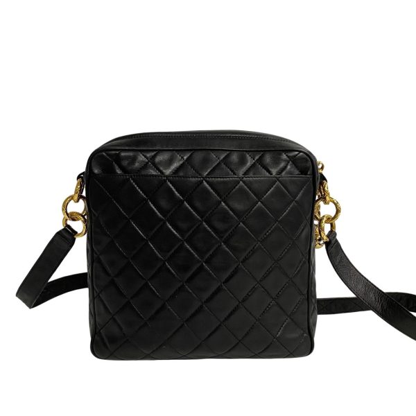 752i752 37862 5 Chanel Matelasse Coco Mark Lambskin Shoulder Bag Sacoche Black