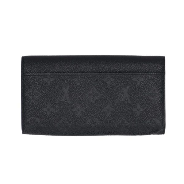 75534 2 Louis Vuitton Sarah Monogram Empreinte Leather Wallet Noir