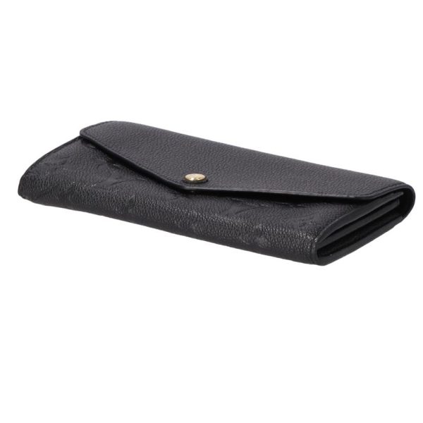 75534 4 Louis Vuitton Sarah Monogram Empreinte Leather Wallet Noir