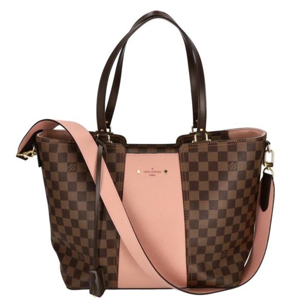 75769 1 Louis Vuitton Jersey Leather Damier Ebene Brown