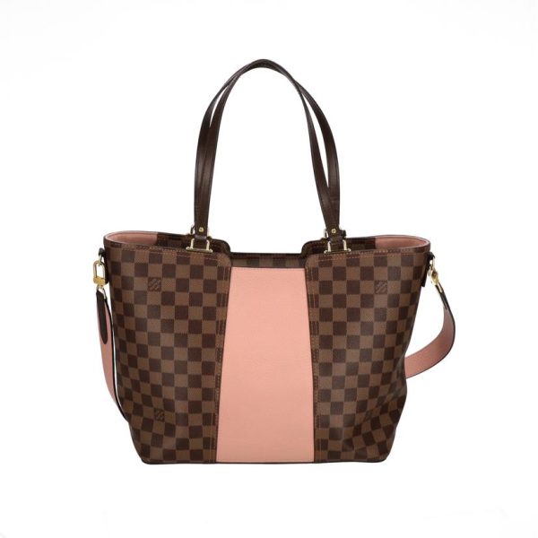 75769 2 Louis Vuitton Jersey Leather Damier Ebene Brown