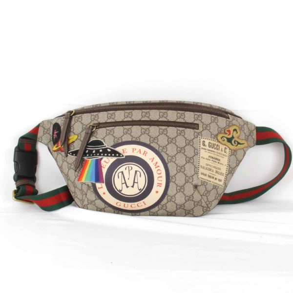 7705231207272t 1 Gucci Courier Waist Bag GG Supreme Beige