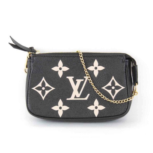 7705240408840t 1 Louis Vuitton Mini Pochette Accessoire Accessory Pouch Leather Black