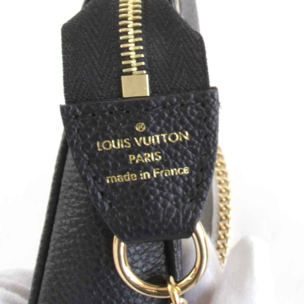 7705240408840t 9 Louis Vuitton Mini Pochette Accessoire Accessory Pouch Leather Black