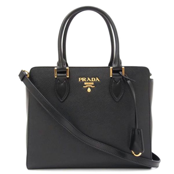 77079 1 Prada Handbag Saffiano Leather Black