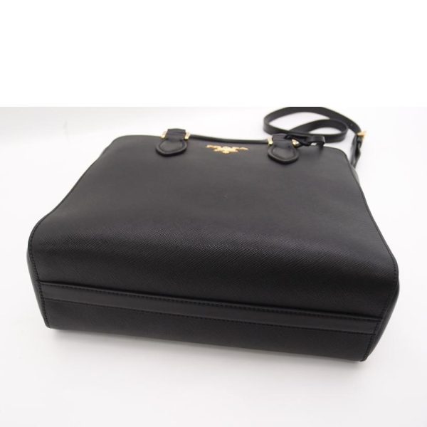 77079 3 Prada Handbag Saffiano Leather Black